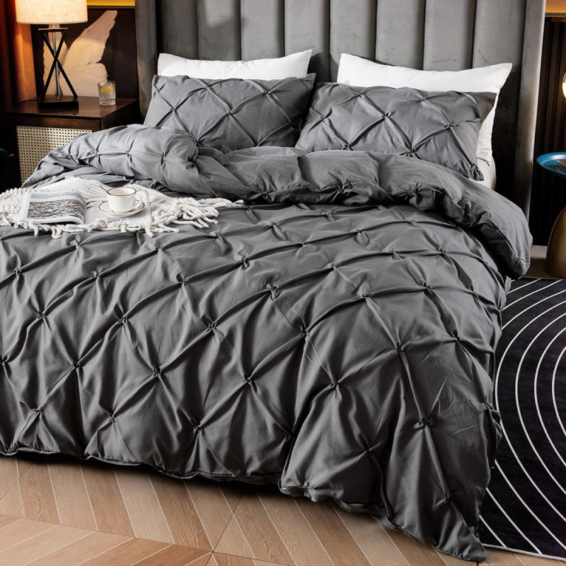 Modern Charcoal Premium Cotton Percale Duvet Cover