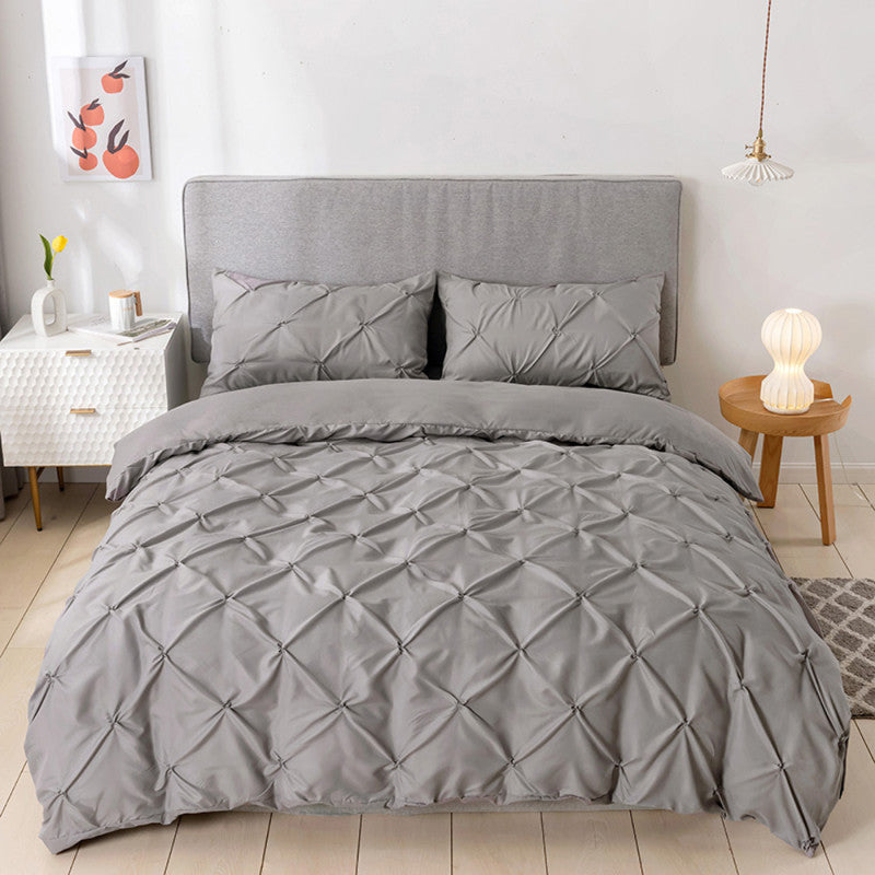 Elegant Grey Premium Cotton Percale Duvet Cover